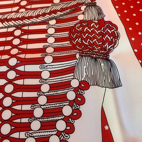 Hermes Silk Bandana Brandebourgs NEW - Picture 6 of 6